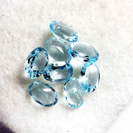 Topaz sky blue 6 x 4 mm pár Brazílie